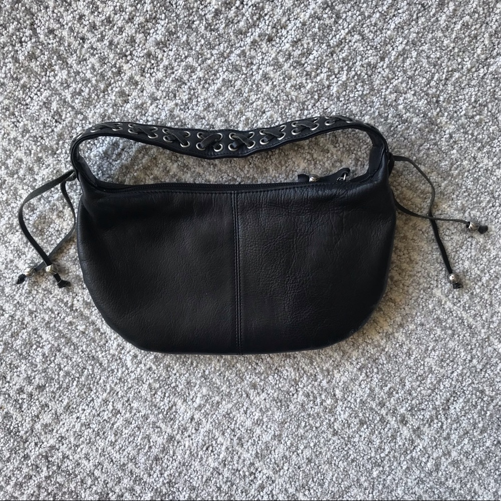 Black Leather Kenneth Cole Shoulder Bag